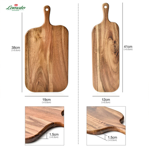 <span class=keywords><strong>Planche</strong></span> à découper en bois d'acacia massif, portable, antidérapante, double face, irrégulière, <span class=keywords><strong>grande</strong></span> et petite taille, avec longue poignée, pour la <span class=keywords><strong>cuisine</strong></span> à domicile - Product Image 4