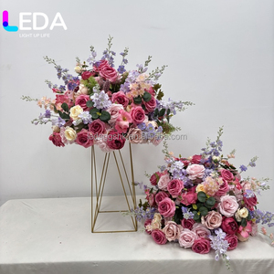 LEDA Wedding Supplies 60CM Pink <b>Artificial</b> <b>Flower</b> Ball <b>Artificial</b> <b>Flower</b> Ball Wedding Centerpiece For Events Decor - Product Image 6