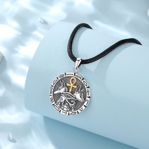Gioielli Religiosi dal Design Unico, Collana con Ciondolo Amuleto Egiziano Anubis in Argento Sterling 925 per Uomo o Donna - Product Image 4
