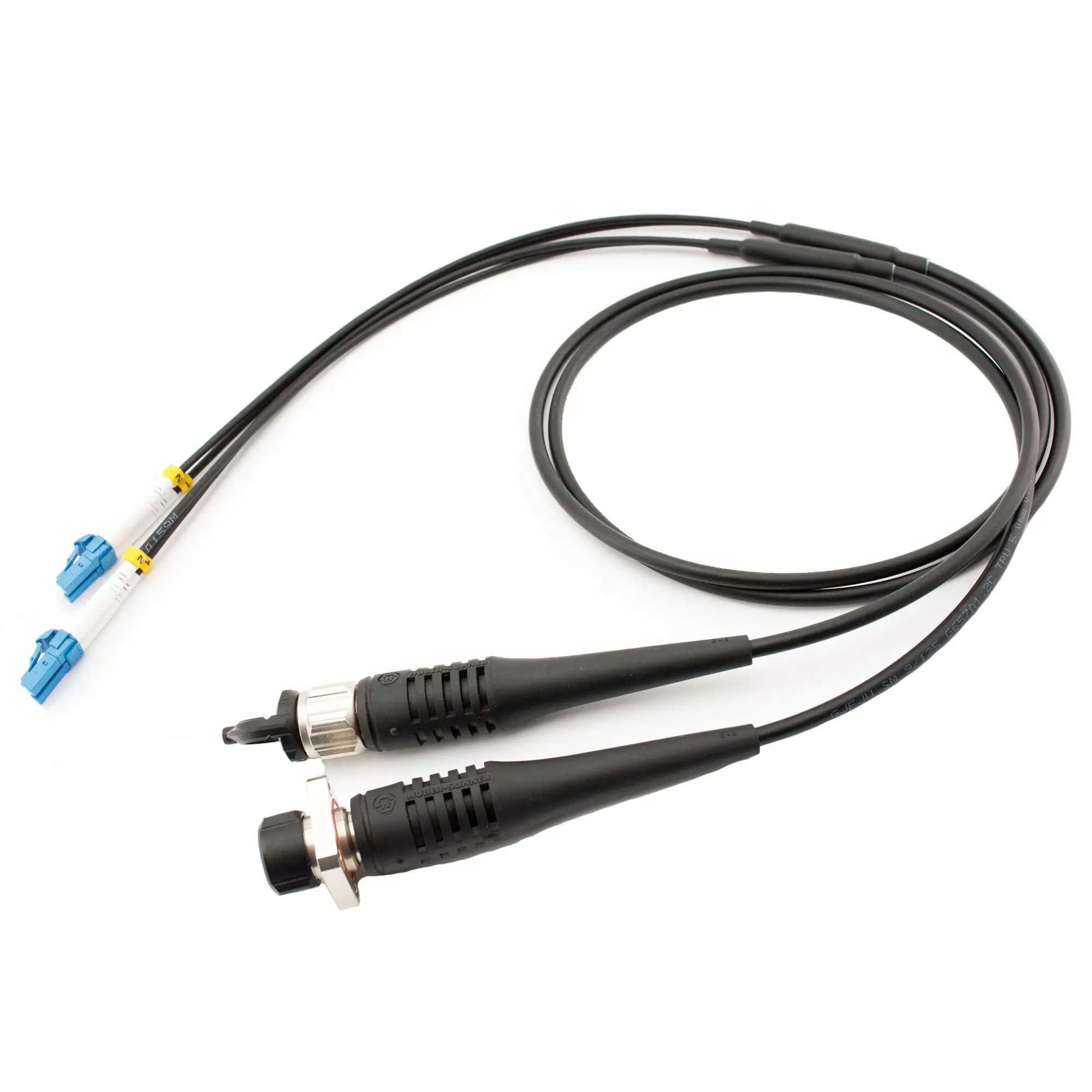 Açık su geçirmez fiber optik yama kablosu csaplama kablo BBU RRU 5mm 7mm zırhlı fiber su geçirmez konnektör ile