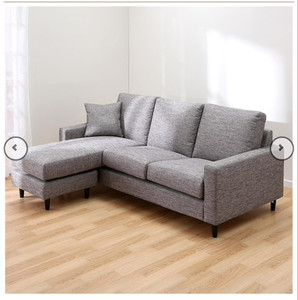 Wholesale Corner Living Room Set with Ottoman Cheap Fabric and Wood Furniture Wholesale Price for Home - Product Image 1