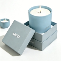 Caja de Regalo de Cartón Rígido de Lujo Personalizada para Velas, con Logotipo en Relieve Dorado, Apertura en Ángulo Diagonal, Impresión a 4 Colores, para Velas Aromáticas, EE. UU.