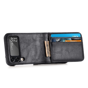 Étui de téléphone portable en cuir TPU gratuit, <span class=keywords><strong>pochette</strong></span> pour <span class=keywords><strong>Samsung</strong></span> Z <span class=keywords><strong>Flip</strong></span> 3 <span class=keywords><strong>4</strong></span> 5 6 avec porte-cartes - Product Image 5