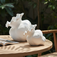Merlin vivant fait à la main pincer fleur blanc Vase en céramique décor à la maison Vase pour Chaozhou usine céramique en gros