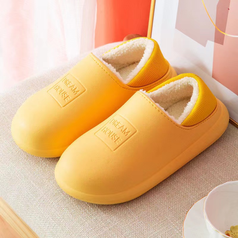 yellow house slippers
