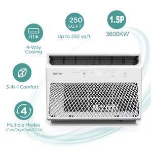 Aire Acondicionado de Ventana Inteligente Media de 7000 BTU, Clase A de Ahorro Energético, Solo Frío, para Uso Doméstico y Hotelero, con Refrigerante R32 de la UE, Eficiente Energéticamente - Product Image 3