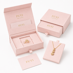 Rectangle Jewelry <b>Box</b> <b>Set</b> Embossed Logo Velvet Insert Magnetic Lid Elegant Storage for Ring Necklace Eco-friendly Paper <b>boxes</b> - Product Image 1