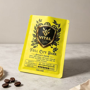 Custom Matte Aluminum Foil Three Side Seal <b>Mini</b> Sachet Food Grade Packaging Bag For Specialty Coffee Bean Ground Coffee Sample - Product Image 4