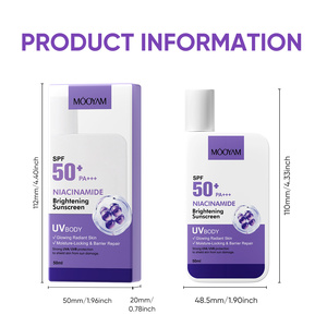 Crème <span class=keywords><strong>solaire</strong></span> hydratante à la niacinamide OEM/ODM SPF50+ Protection <span class=keywords><strong>solaire</strong></span> pour la peau Lotion <span class=keywords><strong>solaire</strong></span> pour le corps et le <span class=keywords><strong>visage</strong></span> 50ml MOOYAM - Product Image 6
