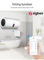 Interruptor Inteligente de Vidrio OCY Tuya para Estándares de la UE y el Reino Unido, 40A, Controlador de Temporización Inteligente Zigbee, Aplicación Smart Life para Interruptor de Calentadores de Agua