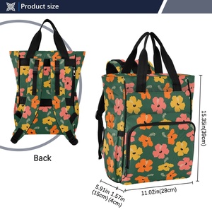 Bolsas de Pañales Impermeables con Diseño de Flores de Puakenikeni Hawaianas, Mochila Portátil para Bebés, Bolsas de Viaje para Mamás - Product Image 3