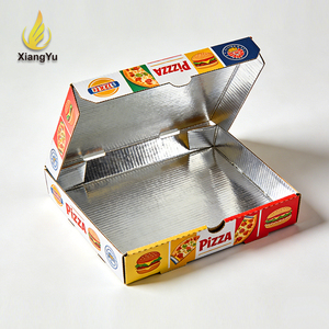 Cajas de Papel para Alimentos con Revestimiento de Papel de Aluminio en Tamaños 7/8/9/10/11/12/13/15/18, Impresión de Logotipo Personalizado, Portátiles, Corrugadas, para Venta al por Mayor de Pizza - Product Image 1
