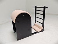 Baril d'escalade Pilates en bois noir de qualité supérieure avec repose-pieds pour studio commercial et usage personnel
