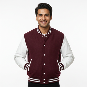 Custom High Quality <b>Men's</b> College Varsity Wool <b>Leather</b> <b>Jacket</b> Breathable Light Winter Casual Wear CollegeBaseballjacket for <b>men</b> - Product Image 1