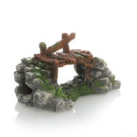 Nouvelles décorations d'aquarium fabriquées en Chine, artisanat en résine, aquariums avec modèle de pont en résine, figurines de poissons tropicaux