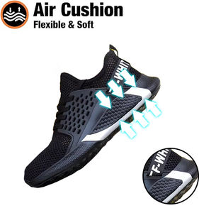 أحذية سلامة بمقدمة فولاذية للرجال والنساء، خفيفة الوزن وقابلة للتنفس مع نعل مضاد للانزلاق ومقاوم للثقب، أحذية رياضية للعمل الصناعي والإنشائي - Product Image 3