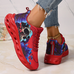 Zapatillas Deportivas Rojas Grandes para Correr, Transpirables, Unisex, Ligeras, Acolchadas, Antideslizantes, con Suela de Malla, para Trotar al Aire Libre, Entrenamiento, Fitness - Product Image 6