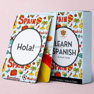 Enfants Pocket Value Pack éducatif <span class=keywords><strong>anglais</strong></span> et espagnol <span class=keywords><strong>vocabulaire</strong></span> bilingue Flashcards cartes flash personnalisées et boîte - Product Image 5