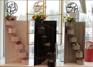 Giá Để Bó Hoa Sang Trọng Hộp Trưng Bày Hình Lục Giác Dạng Tấm Lợp In Theo Yêu Cầu Để Cắm Hoa Sô Cô La - Product Image 4