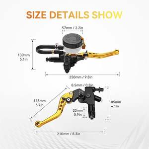 Ensemble <span class=keywords><strong>de</strong></span> leviers <span class=keywords><strong>de</strong></span> pompe <span class=keywords><strong>de</strong></span> <span class=keywords><strong>frein</strong></span> universels CNC pour commandes <span class=keywords><strong>de</strong></span> moto, ajustement parfait pour Yamaha pour Honda pour <span class=keywords><strong>Harley</strong></span> Kawasaki Suzuki - Product Image 5