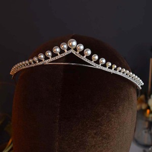 Nouveau style, série Forêt, serre-tête en perles, simple, cadeau d'anniversaire princesse, couronne, accessoire de cheveux de soirée pour mariée, <span class=keywords><strong>diadème</strong></span> - Product Image 6