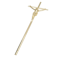 Croix de crucifixion de Jésus de style européen Lilong, accessoire pour cercueil funéraire avec élégante croix de cercueil