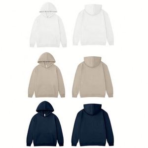 Sudadera con Capucha de Alta Calidad al por Mayor, OEM, de Felpa, Cuello Redondo Holgado, 100% Algodón Puro, Sudadera Personalizada para Parejas, para Hombre - Product Image 4