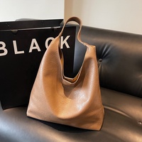 Sac fourre-tout à fermeture éclair en PU de style français vintage pour le travail des femmes sac à bandoulière à sangle unique à la mode de grande capacité de style coréen