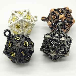 Juego de Dados Metálicos con Diseño de Calavera y Dragón, Accesorios de Juego de Rol Poliédricos con Colgante para Jugadores de Mesa - Product Image 4