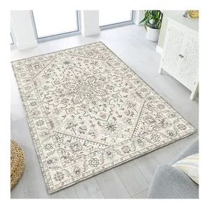 Luxury Vintage Design Multicolored Turkish Style Design 3d Printed Washable Anti Slip Area Rugs 5'X7' For Home Decoration