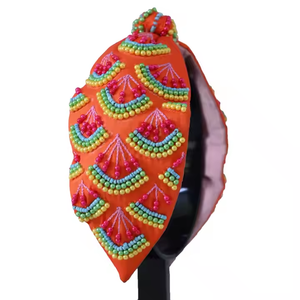 Elegant Handmade Eco-Friendly Decorative <b>Headband</b> Multicoloured Premium Seed Beads Stylish Comfortable Beautiful Hair Accessory - Product Image 1