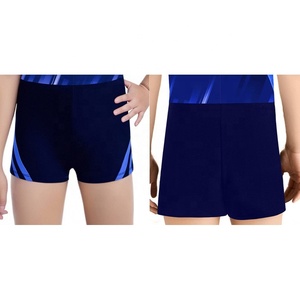 Shorts de Baile de Cintura Alta para Niñas, con Rayas Curvas, de Nailon y Spandex, para Gimnasia, Animación y Deportes, Conjunto de 2 Piezas Personalizado - Product Image 2
