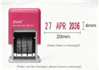 Sceau encreur numérique de bureau en plastique de haute qualité, série Deskmate Mini Date RP-1822-D4, tampon standard pour impression numérique