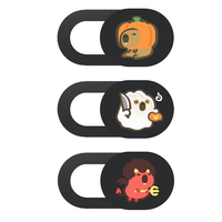 Mignon Capybara webcam couverture confidentialité couverture caméra diapositive Halloween fête fournitures Anti-Peeping couvre Smartphone ordinateur lentille Abs
