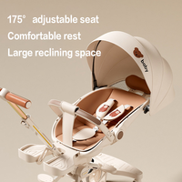 Poussette pour nouveau-né High View 3 en 1, système de voyage, grand panier de rangement, poussette multifonctionnelle pour bébé, poussette de voyage