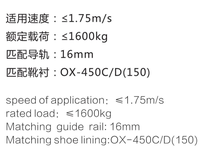 Pièces d'ascenseur de rail de chaussure de guide d'ascenseur de haute qualité de 16mm