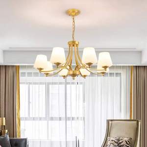 Nieuwe Chinese Stijl Licht Luxe Villa Amerikaanse Moderne Mode Eetkamer Trap Project Led Plafondlamp Kroonluchter - Product Image 4