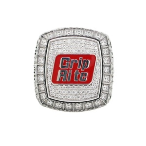 Anillo de Campeonato Personalizado de Alta Calidad con Cristales de Rhinestone, Chapado en Plata/Oro, Unisex, Anillos de Campeones Personalizables - Product Image 2