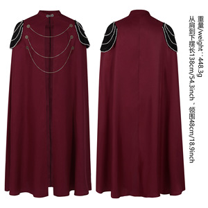 <span class=keywords><strong>Nuevo</strong></span> Medieval mujeres hombres Vintage gótico capa con capucha abrigo Halloween vampiro diablo mago capa bata fiesta Cosplay disfraz - Product Image 2