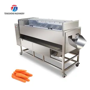 Brush Roller Wave Roller Diamond Spiral Shaft Carrot Potato Washing Cleaning Peeling Machine Automatic Food Processing Machine