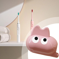 Protecteur de tête de brosse à dents en forme de dessin animé mignon, 1 pièce, organisateur de voyage pour têtes de brosse électrique, étui de protection portable en plastique