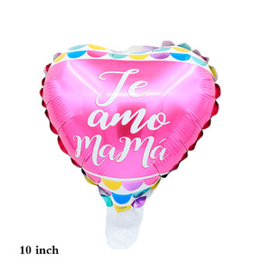 Globos de Mylar Coloridos con Forma de Corazón de 10/18 Pulgadas al por Mayor, Tema del Dí<span class=keywords><strong>a</strong></span> de la Madre, para Cumpleaños de Abuela, Fiestas Familiares - Product Image 6