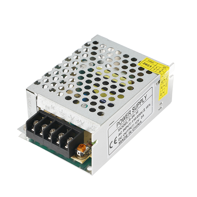 AC 110V/220V to DC 12V 2A 24W Regulated Transformer Switching Power Supply Driver for LED Strip Light