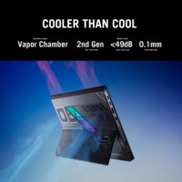حاسوب محمول للألعاب A-SUS ROG Flow Z13 معدني بشاشة لمس إنجليزية 13.4 بوصة قابل للتحويل 2 في 1 مع معالج AMD Ryzen AI MAX 390 وذاكرة وصول عشوائي 32 جيجابايت وتخزين 1 تيرابايت