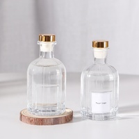 Bouteilles de parfum de salle de diffuseur de roseau de luxe personnalisées et transparentes de 250ml en verre