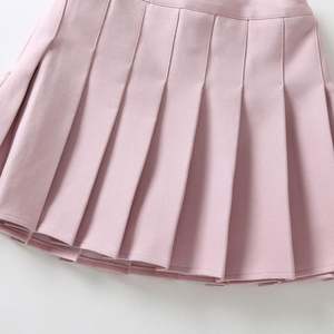 21622025 New Arrival Infant Baby <b>Girls</b> Pleated <b>Skirts</b> Toddler Kids Short Dress Clothing Solid White pink Preppy Casual Outfit - Product Image 5
