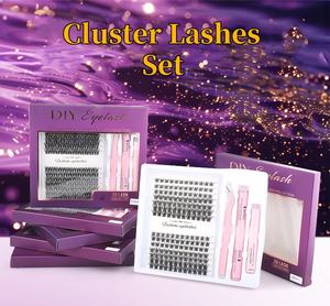 ชุดต่อขนตาแบบ DIY สำเร็จรูป แบ่งเป็นช่อพร้อมใช้ + แหนบ + น้ำยาล้าง + กาวและน้ำยาเคลือบ  รับทำโลโก้ส่วนตัว PBT - Product Image 2