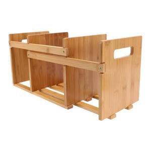 رف كتب خشبي من الخيزران قابل للتعديل والطي للمكتب المنزلي، منظم تخزين بحجم قابل للتخصيص وصديق للأطفال - Product Image 2