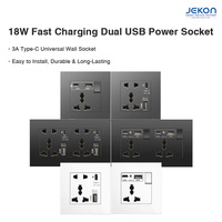 Enchufe Universal Multicolor Opcional con Carga Rápida PD de 18W y Puertos USB Dobles para Uso Doméstico y Comercial