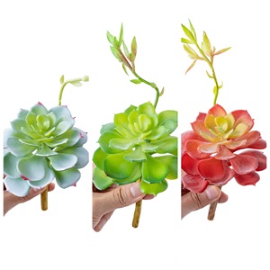 Succulentes artificielles CallaFloral en PVC, caoutchouc souple, décoration intérieure, plantes vertes pour la maison, le bureau, la décoration de bureau. - Product Image 3